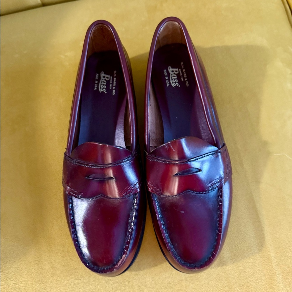 GH Bass Burgundy Loafers